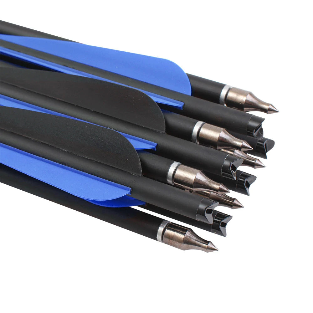20" 22"  Outdoor Archery Arrows Carbon Arrow Spine 400 Hunting  Diameter 8.8mm For Crossbow Bolts Archery Shooting