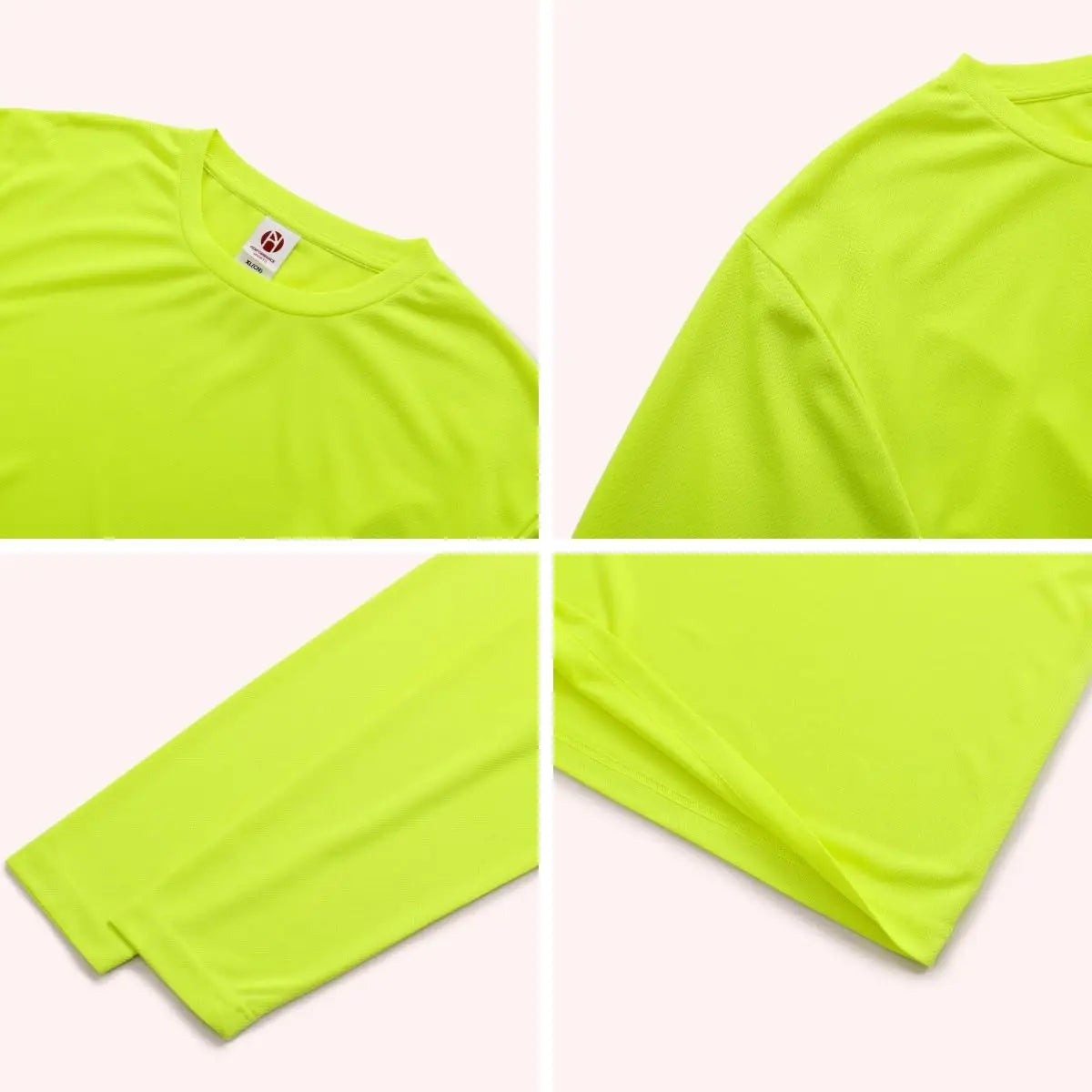 Mens Long Sleeve Shirts UPF 50+ Sun Protection Casual Quick Dry Crew Neck Work Shirts Athletic Cycling Hiking Workout T-Shirts